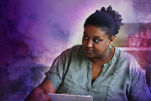 A woman thinking about her future